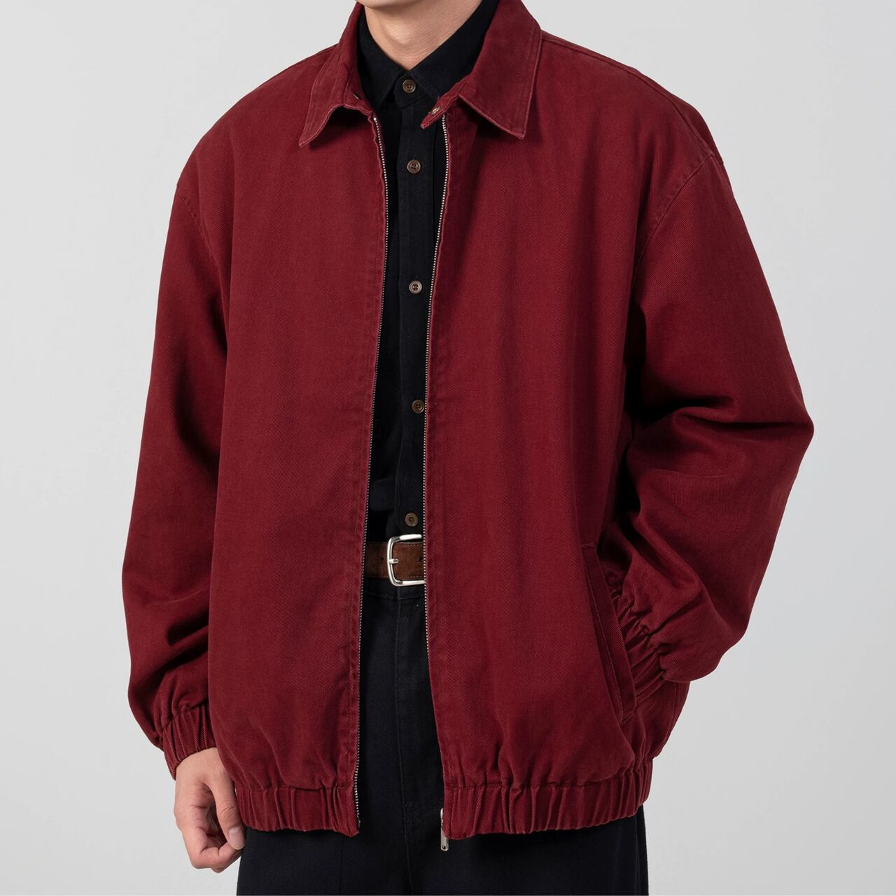 フルジップアップ ドロップショルダー キャンバスジャケット 00205