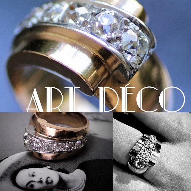 Art Deco Diamond & Gold Ring アールデコ　ダイヤモンド＆ゴールドリング