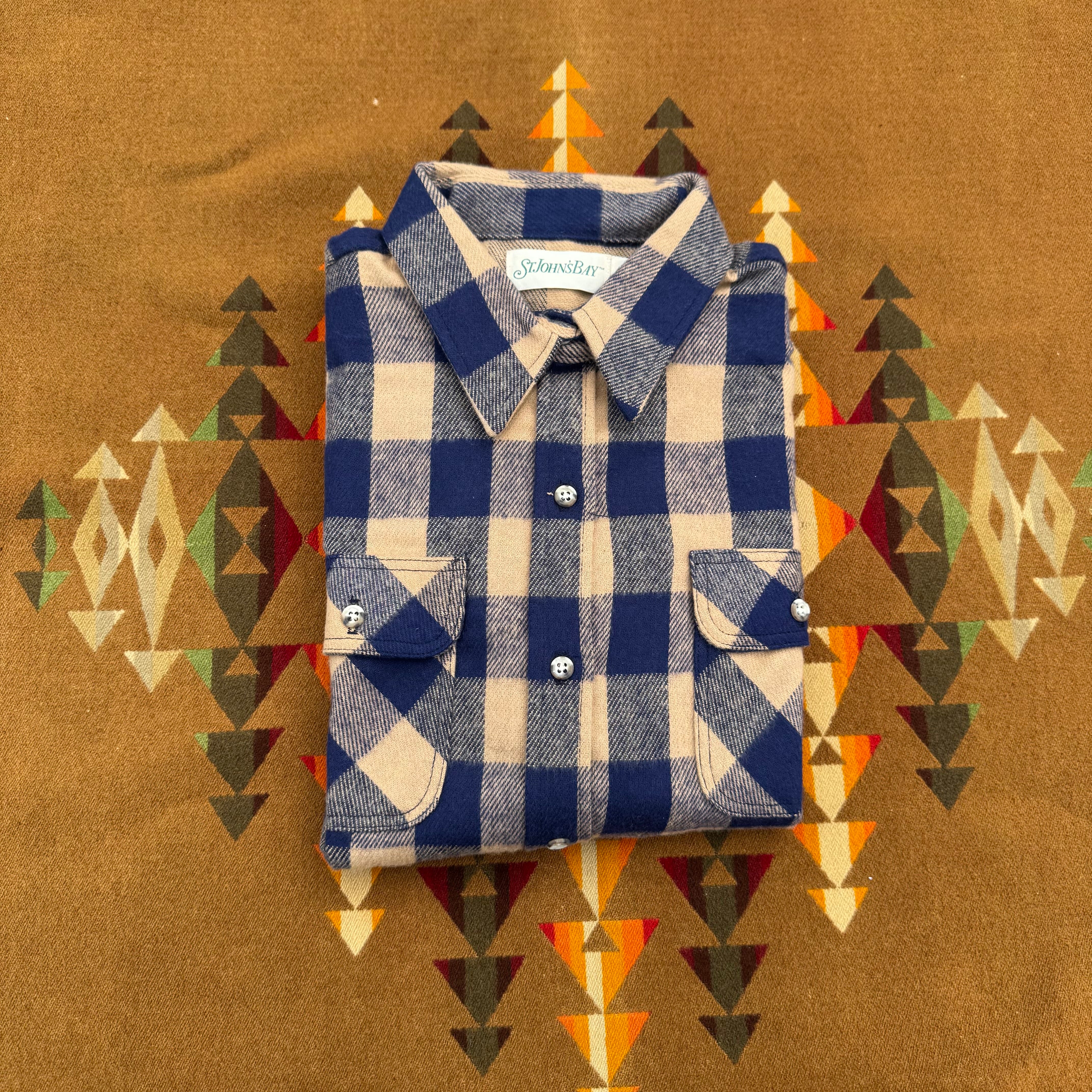 1980's Deadstock "St Jone's Bay" Big Mac Flannel Shirt/ Ladys L