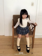 韓国子供服 / BANANA J / 26Autumn / バブル パフスリーブTシャツ / 秋服 / キッズ *XS~JS*