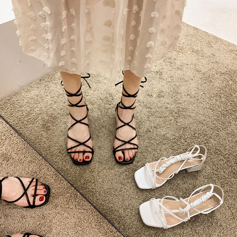 サンダルサマークロスレッドスタイルレース 靴 シューズ 夏物 フェイクシューズ40792750911