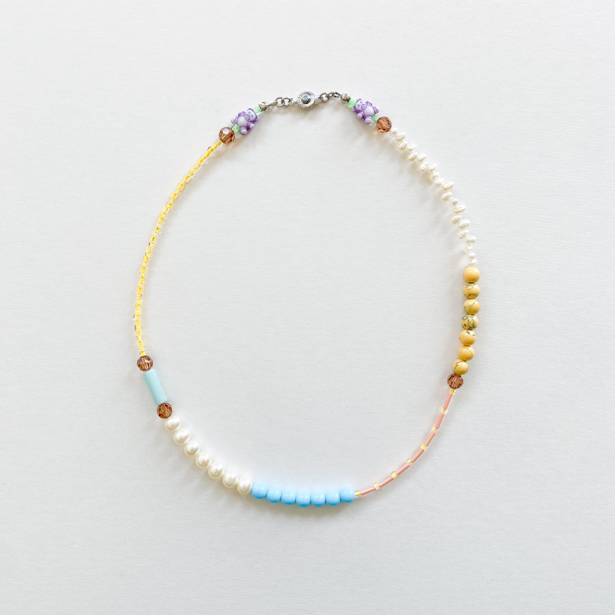 淡水パールとビーズのネックレス