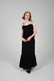 Lamé mermaid long skirt