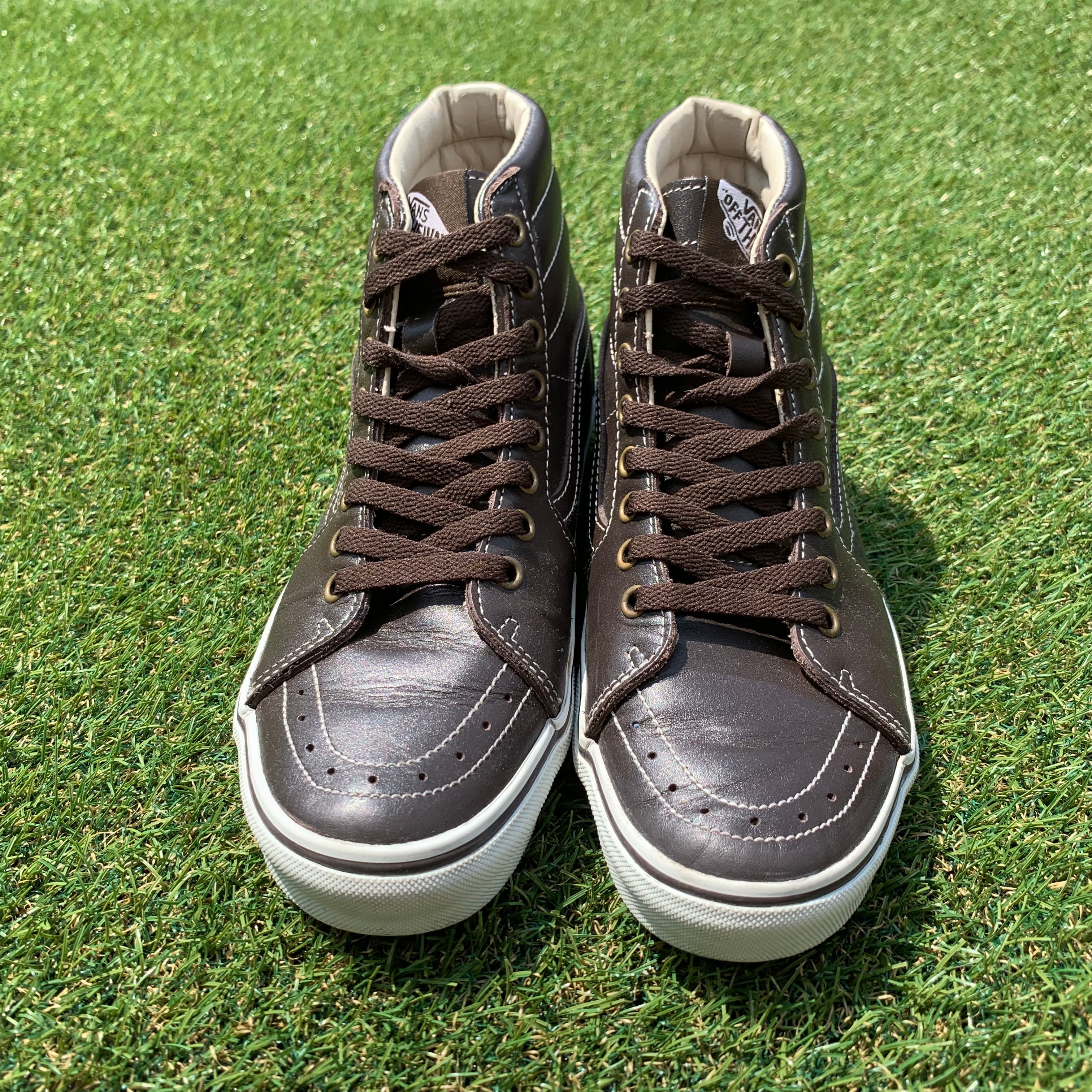 旧モデル！VANS SK8-HI LEATHER ヴァンズ スケートハイ レザー A592