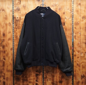 90s ralphlauren 袖レザー スタジャン M/ラルフローレン