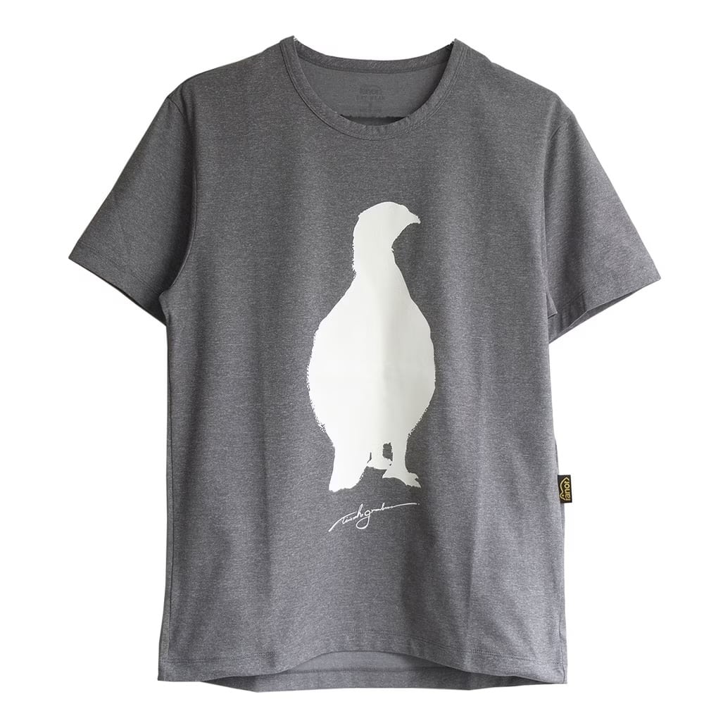 美品【ranor】ラナーDRYランニングTシャツ　ティアラ　Sサイズ ranor（ラナー）ROCK PTARMIGAN T-SHIRT MOKU×WHITE ユニセックス