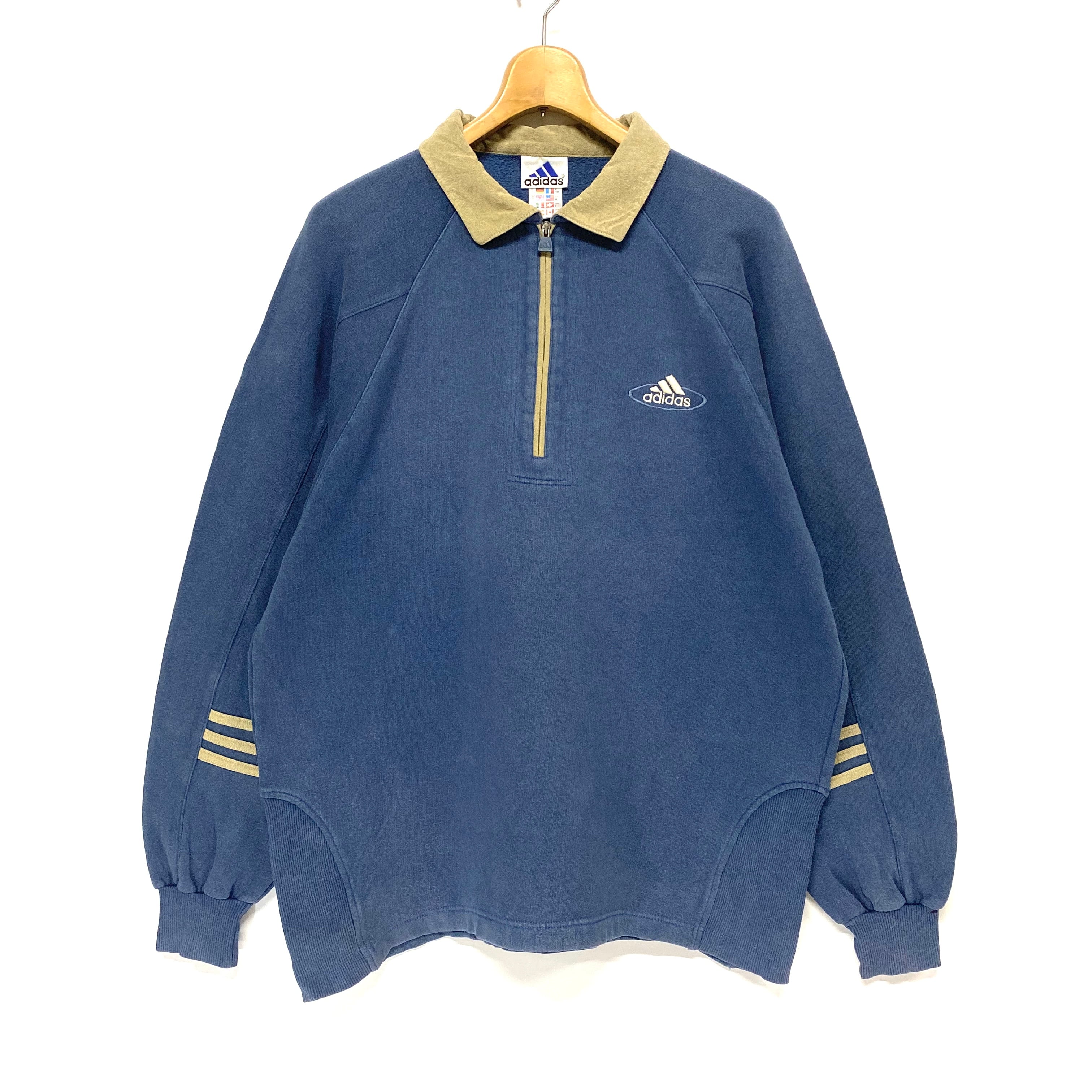 adidas 1990年代　ハーフジップ　ビンテージ