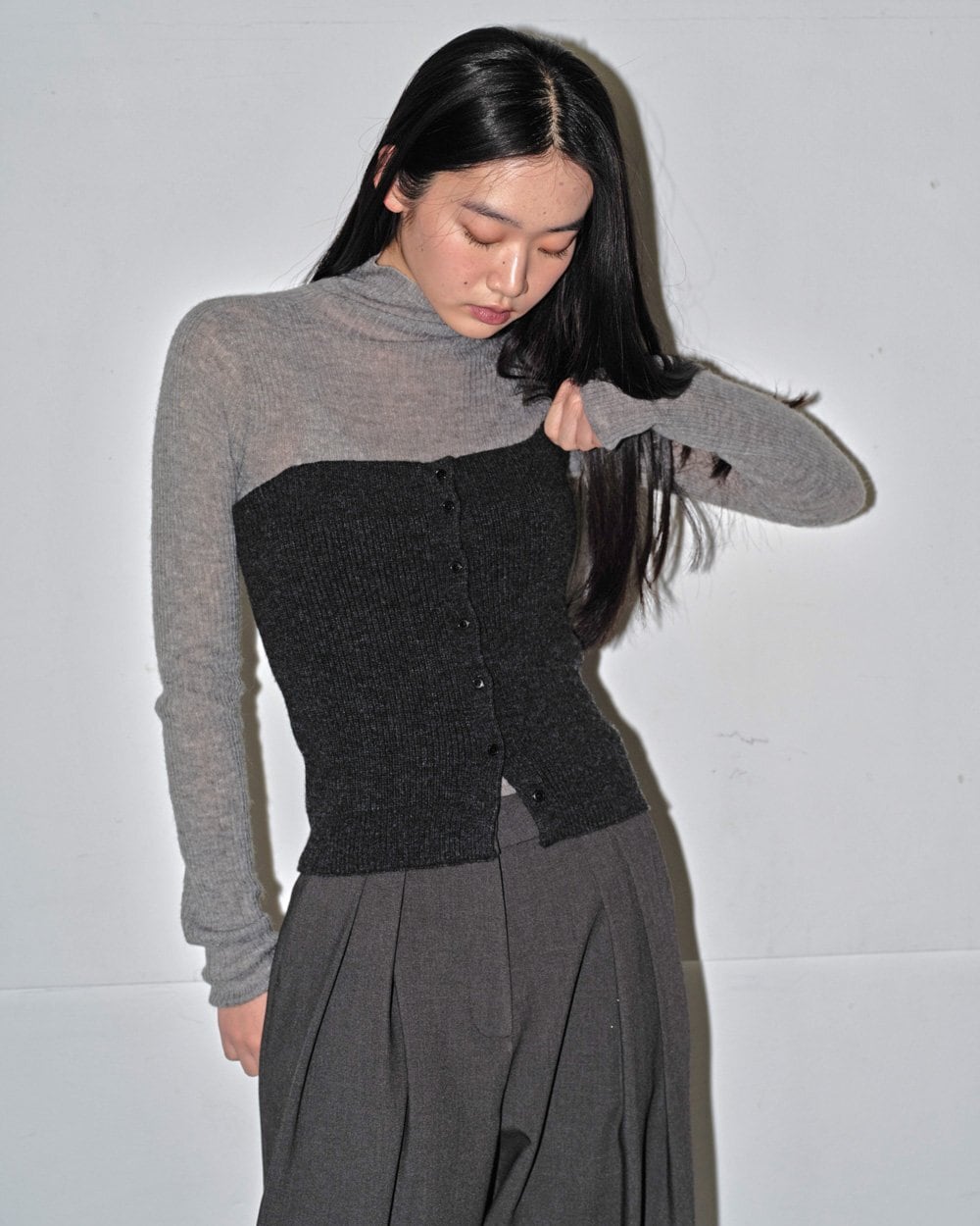TODAYFUL Patchwork Knit Bustier ニットビスチェ