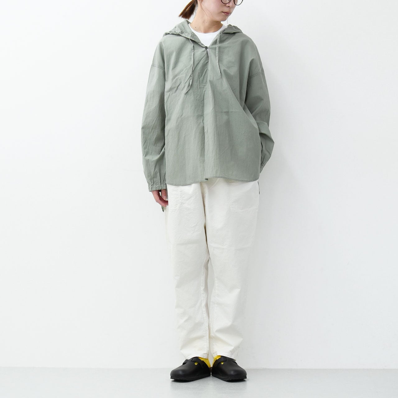 prit [プリット] エアリーコットンフードプルオーバーシャツ [P81519