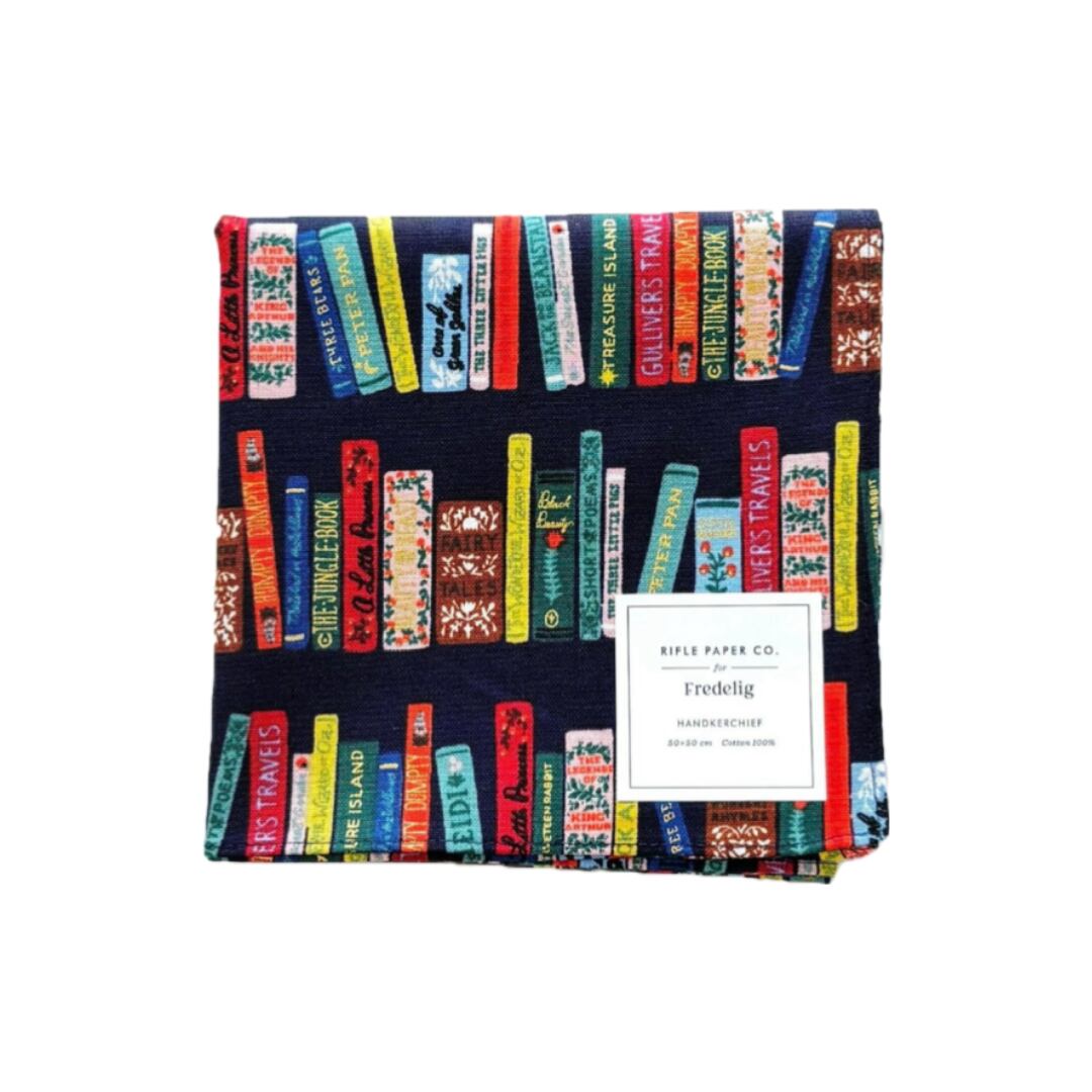 ブックシェルフ・ネイビー・ハンカチクロス