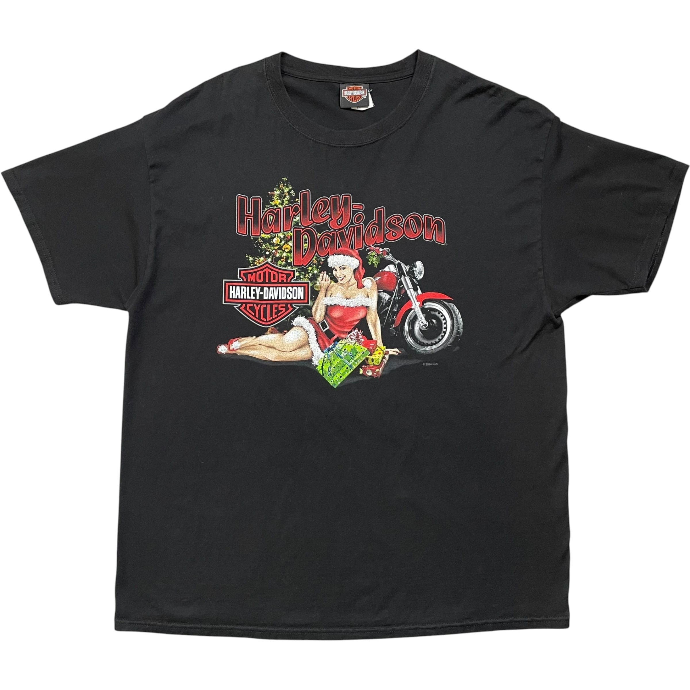《XL》 Harley-Davidson ハーレーダビッドソン Tシャツ ブラック プリントデザイン no.10164