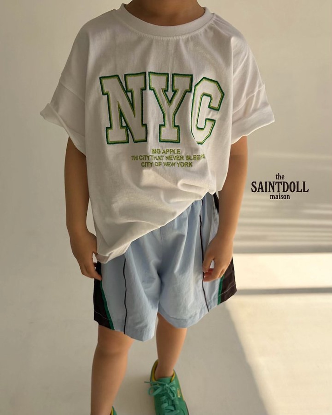 [SAINTDOLL] NYC Needlepoint Tee (JS/JM/JL) / [세인트돌] NYC자수티 (JS/JM/JL)
