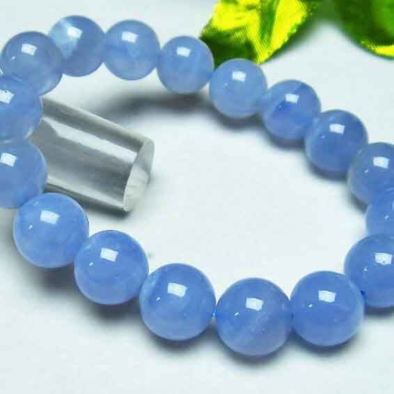 ブルーレースアゲート ブレスレット 12mm [M便 1/10] 711-21