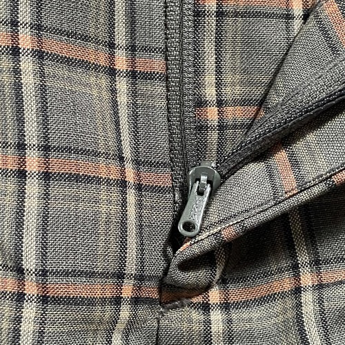 Vintage BALENCIAGA pleated plaid slacks 詳細写真10