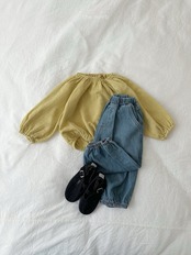 【取寄/韓国直送】minirobe 26/AT ステッチジョガーデニムパンツ｜秋服｜韓国子供服