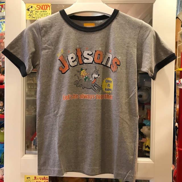 ハンナ・バーベラ ジェットソンズ リングTシャツ ヴィンテージ加工 両面プリント Ｍ