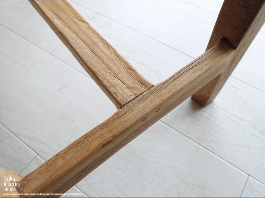 オールドチークスツールKE04 椅子 古材家具 ダイニングベンチ 無垢材