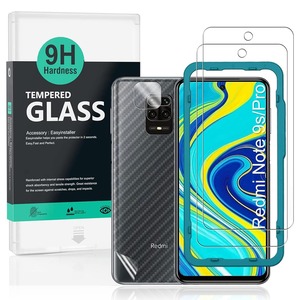 【数量限り】Ibywind Redmi Note 9S /Redmi Note 9 Pro/Redmi Note 9 Pro Max専用保護フィルム 2個セット カメラレンズプロテ クター付き 背面保護フィルム付き 簡単装着キット付き