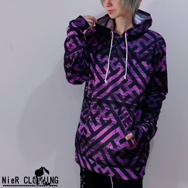 裏起毛総柄PULLOVER PARKA