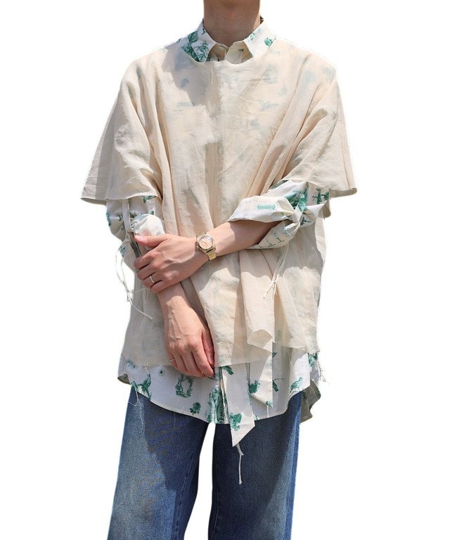 Midorikawa / MID26SS-SH05  ORGANDY WORK SHIRT(CANDLE)