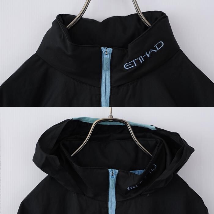 アンブロ マンチェスターシティー ナイロンジャケット サッカー L 青  