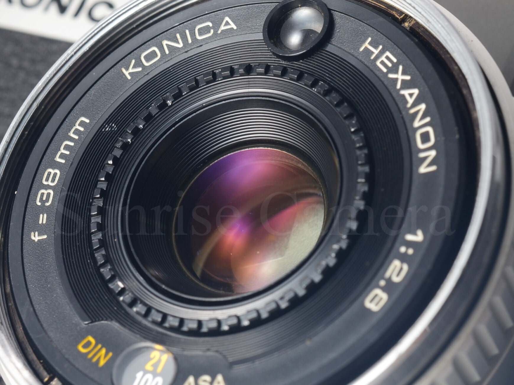 コニカC35キャメル革仕様／ヘキサノン38mmf2.8【実写確認済整備品】 Yahoo!オークション - KONICA C35 FD HEXANON 38mm F1.8 レンジファイ