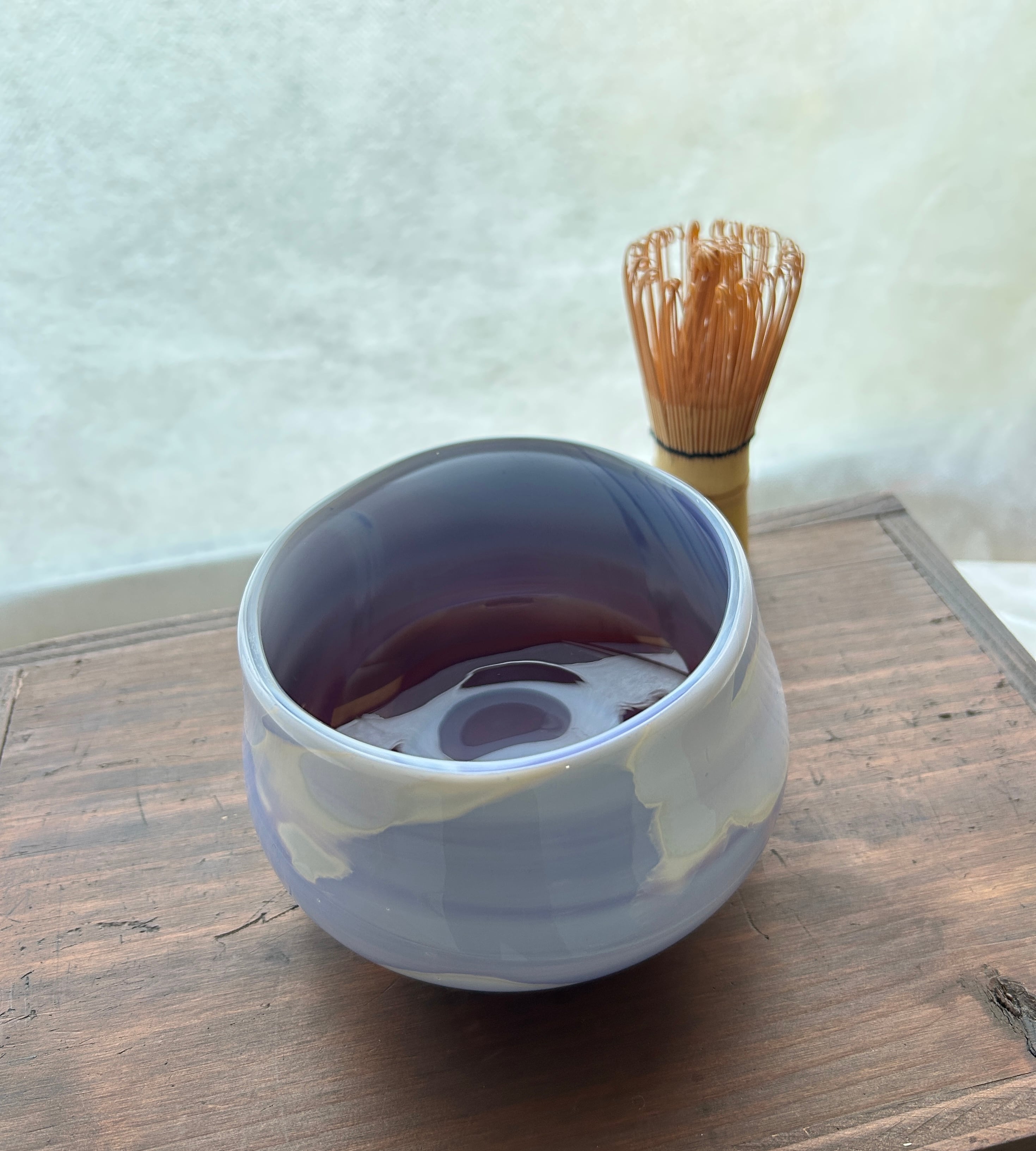 耐熱燿変ガラス 抹茶茶碗 半筒形 燿（たまさか）瑞雲 抹茶茶碗 TPK-CHA