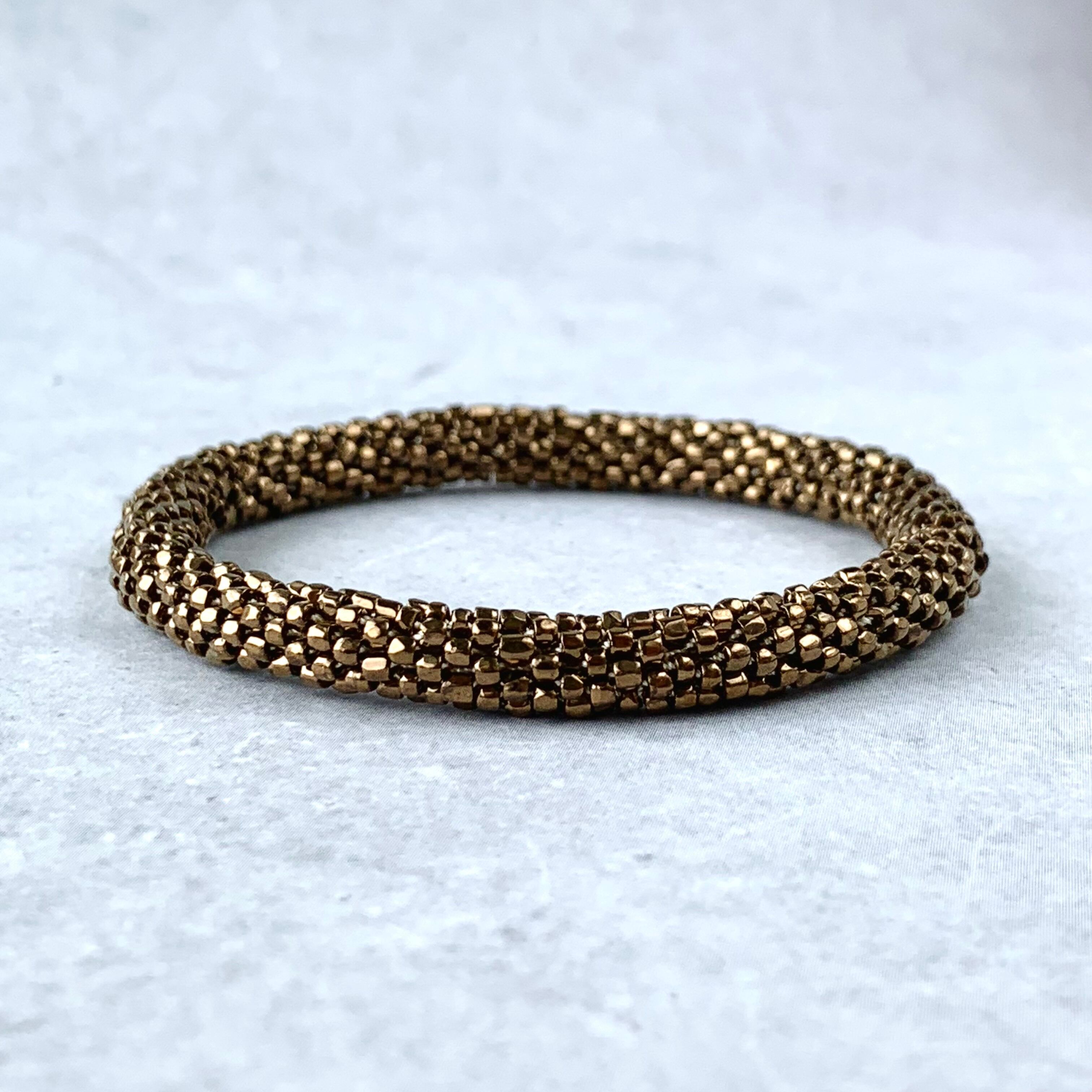 ビーズクロッシェネックレス×ブレスレットSET[bronze] | 糸煌-shikou-