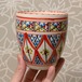 チュニジア産 スラマ陶器鉢 赤アラベスク