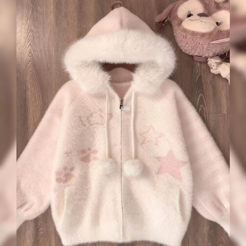ゆめかわ♡全3カラー もこもこアウター　jya35