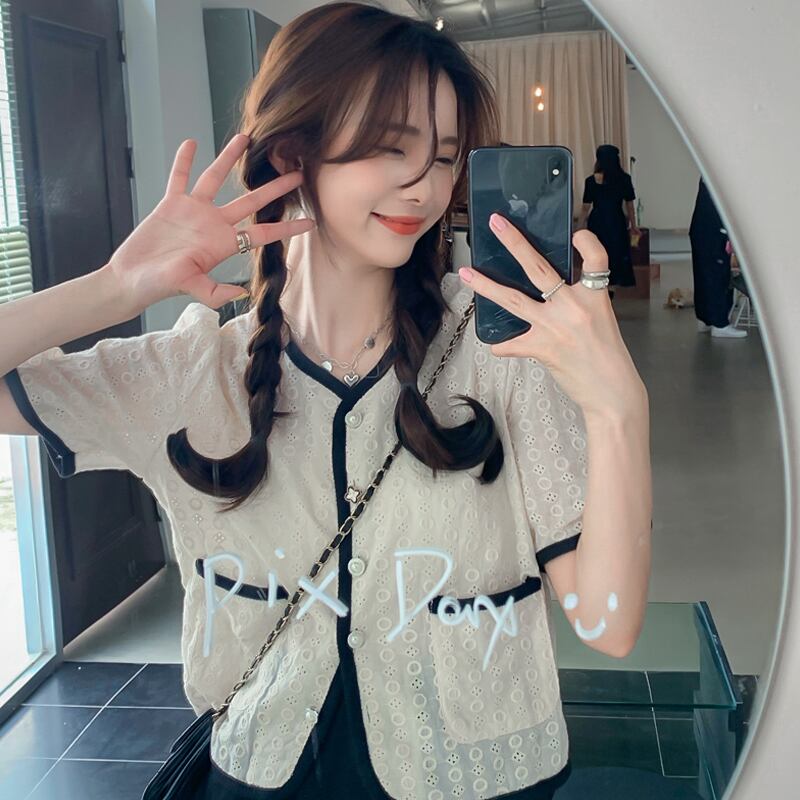 ショートシャツ サマートップス 夏物 試着室48373528899