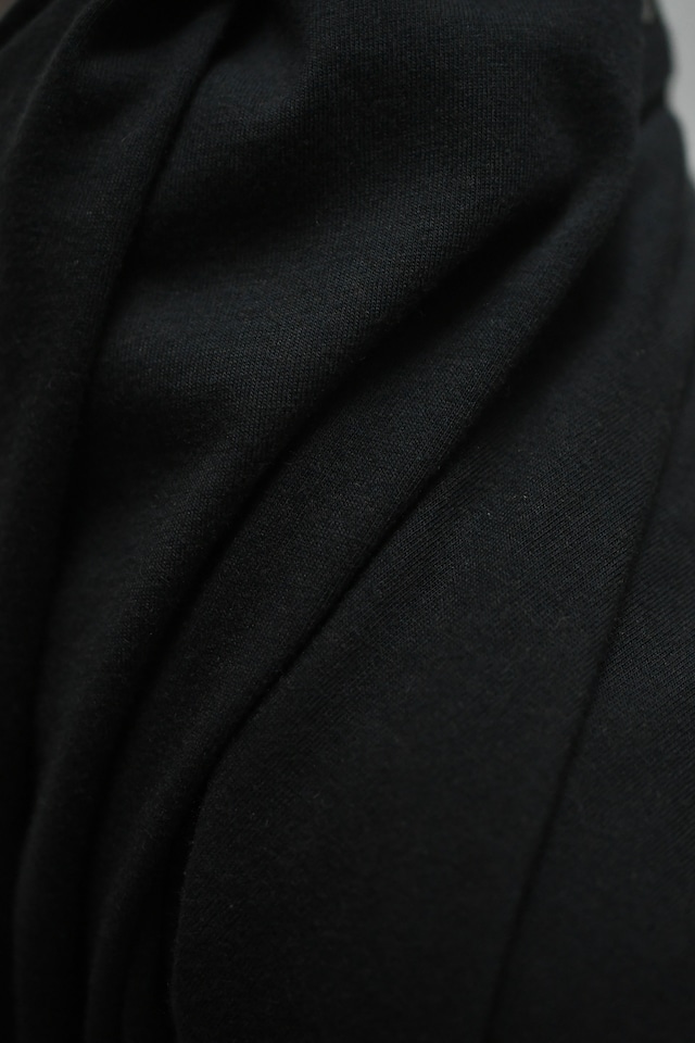 A.PRESSE / Cashmere Blend L/S Henley Neck Shirt (Black)