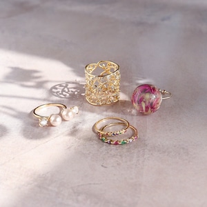 SET RINGS || 【通常商品】 PRIMAVERA GOLD RING SET E || 5 RINGS || GOLD || FBB005