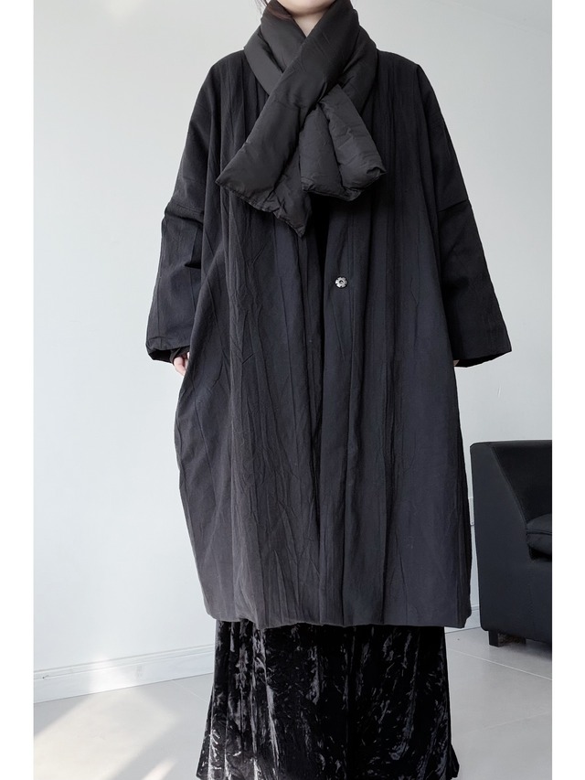 Mid-length loose cotton coat [T2653]