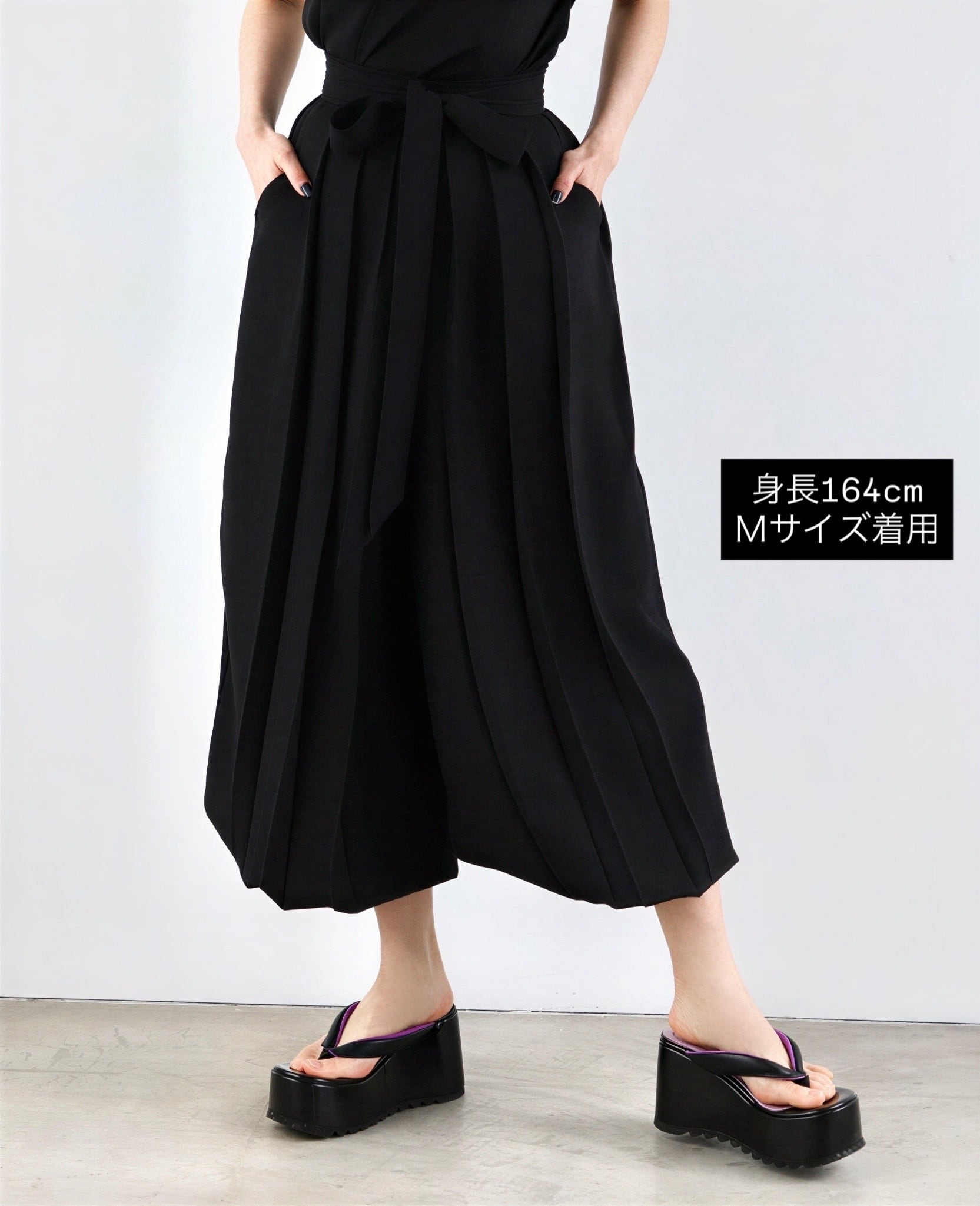 Y-3 黒 袴パンツ スリット入り 夏の袴パンツ2026 | MISAMARU
