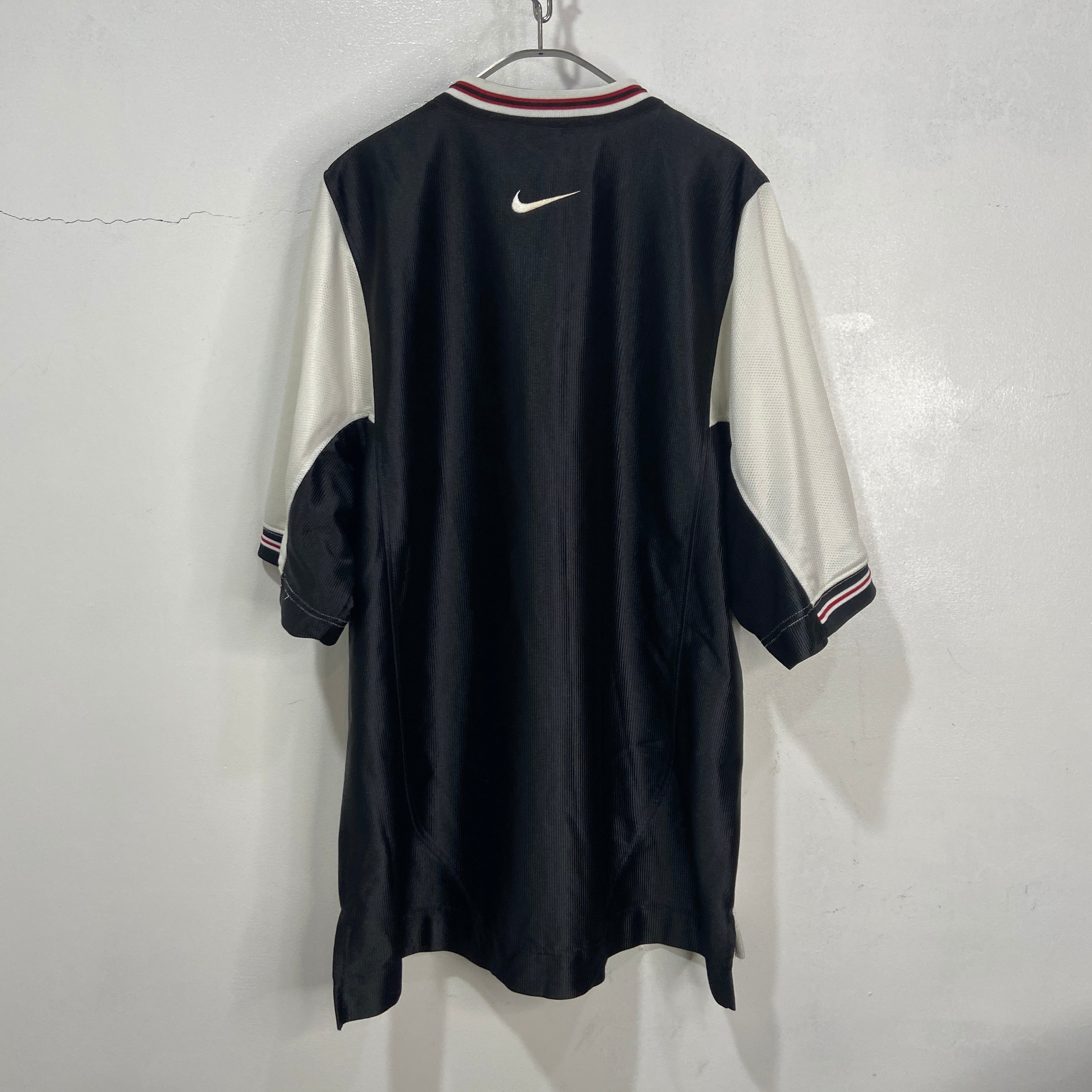 90s NIKE ナイキバスケ ゲームTシャツ スウォッシュロゴ ブラック L 