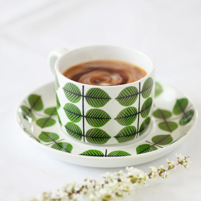 Gustavsberg グスタフスベリ Bersa ベルサ ティーカップ＆ソーサー - 52 北欧ヴィンテージ　☆わけあり☆