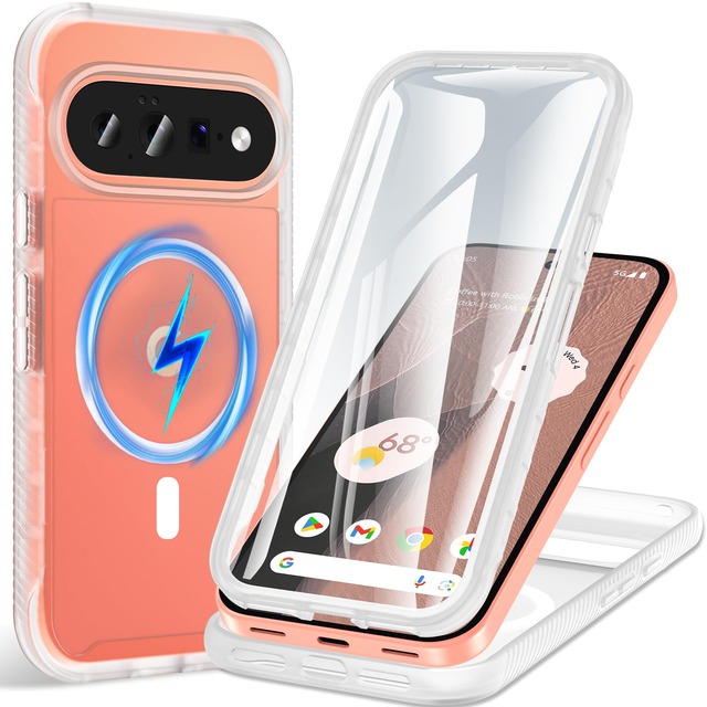 Fin2feel For Google Pixel 11/11 Pro ケース MagSafe対応 両面カバー クリア
