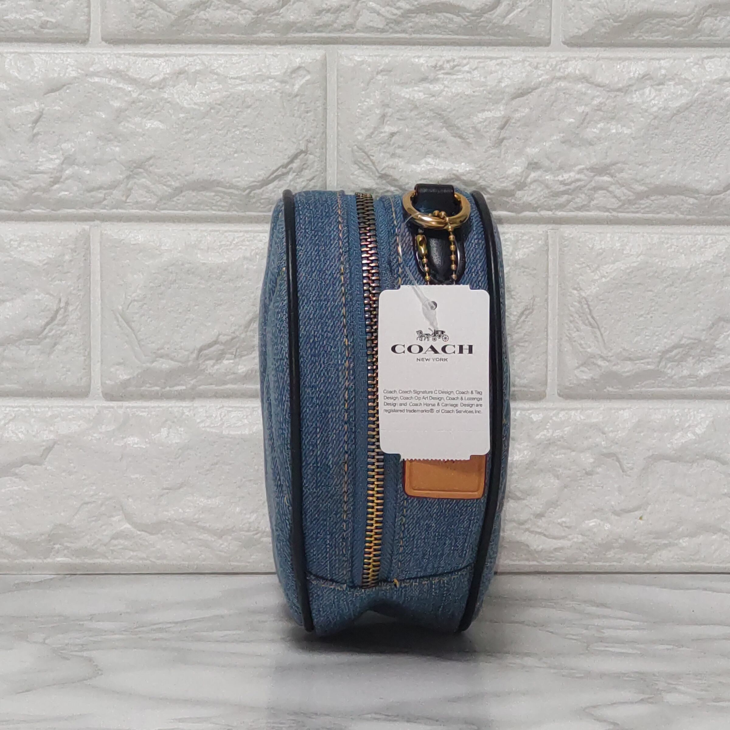 COACH コーチ ハート クロスボディ・キルティング デニム ショルダー 