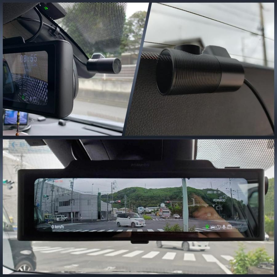PRD60C ドライブレコーダー ミラー型 前後 2カメラ 20段階ズーム 分離