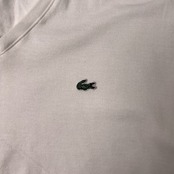 LACOSTE ラコステ Vネック 半袖Tシャツ 40/ホワイト/文字ワニ