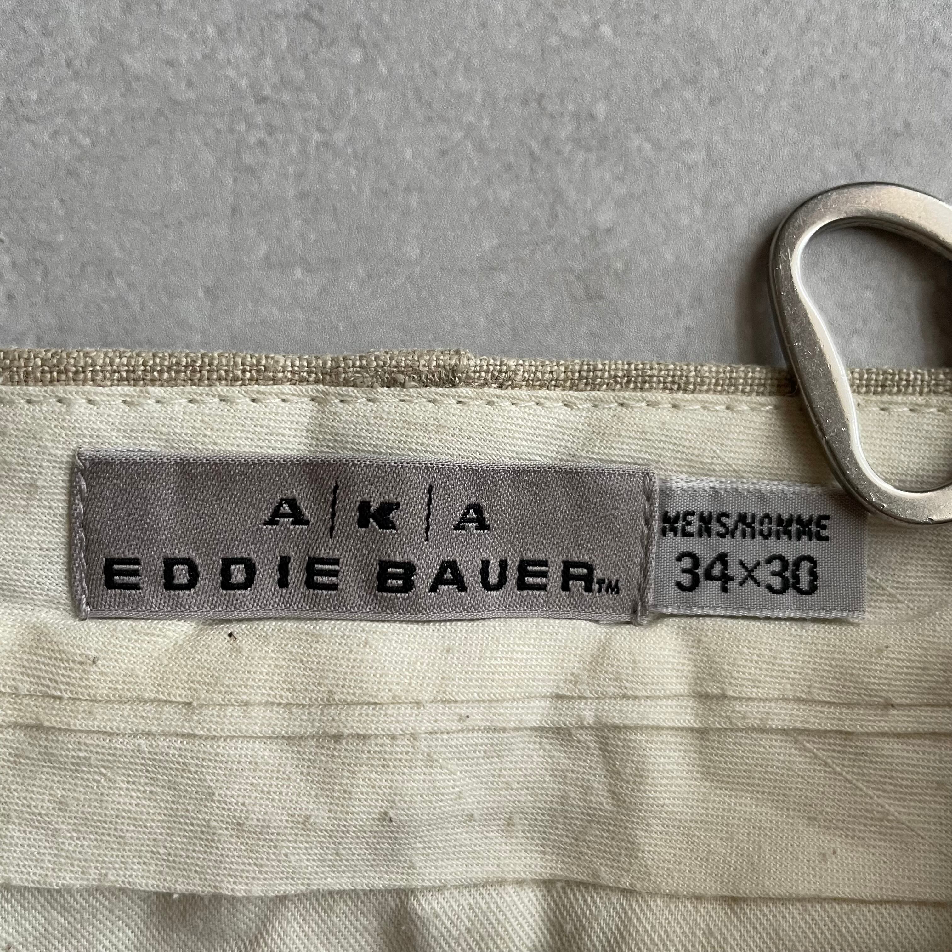 90s AKA Eddie Bauer 2-tack linen slacks pants | 0 0 2