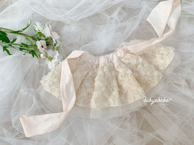 【即納】<Hibyebebe>  Ariel lace skirt