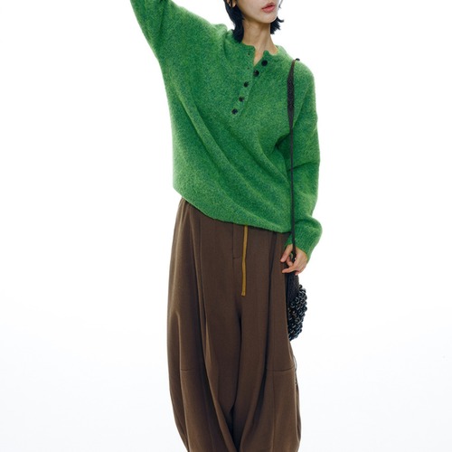 Button Front  Knit tops 【5color】 T4122