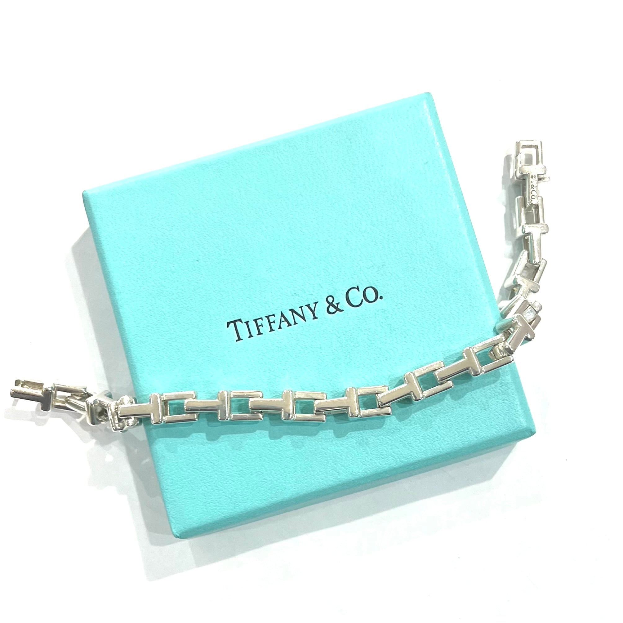 激レア【TIFFANY&CO. 】2333 ボリューム 重厚感Tモチーフ リンク