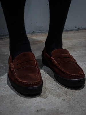 【add (C) vintage】"TOD'S" Brown Suede Leather Moccasins