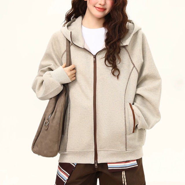 contrast-line zip hoodie　コントラストラインジップフーディー　J2176