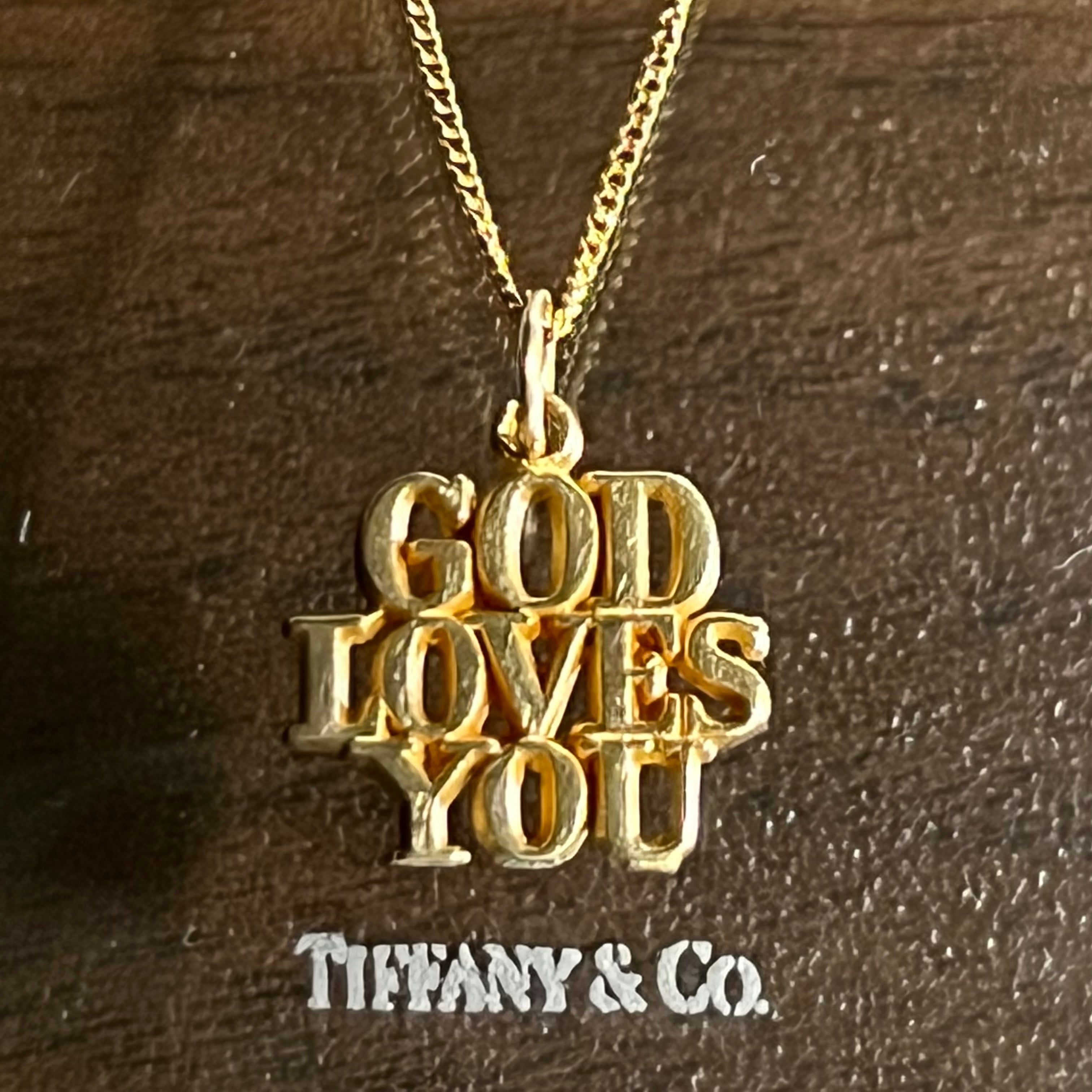 ネックレスgod loves you ティファニーネックス　ビンテージティファニー