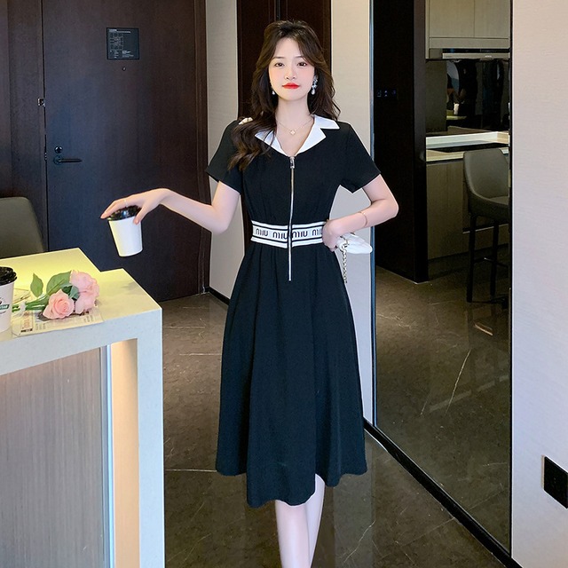 Dress 女性力を高める ファッションファスナーレトロ切り替えワンピース M 7807 Nanastyle Dress 女性力を高める ファッションファスナーレトロ切り替えワンピース M 7807 Nanastyle