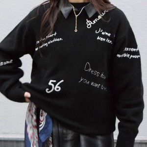 ロージー  Rosiee レタリング刺繍プルオーバー